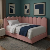 Cabeceira de Cama King 10 Módulos Modelo Nuvem 45x20 cm Rosa - Design Moderno e Confortável - imagem 2