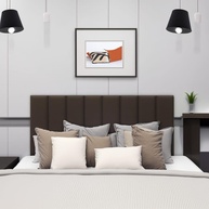 Cabeceira Cama Box Queen 8 Módulos Estofada Modular 60x20 cm - Design Moderno e Conforto Total (Marrom) - imagem 1