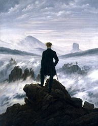 Santhatela - Andarilho Acima do Mar de Neblina - 30x38 cm - Canvas com Qualidade Museu - imagem 1