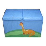 Baú de Brinquedos Azul 60x40 cm | Caixa Organizadora Montável Estampada para Quarto Infantil - imagem 2