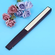 Leque Dobrável Decorativo 25,4 cm Madeira Artesanal - Ventilador Portátil para Casamento e Decoração de Ambientes - imagem 3