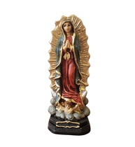 Imagem Nossa Senhora de Guadalupe em Gesso 21 cm - Decoração Religiosa com Detalhes Pintados à Mão - imagem 1