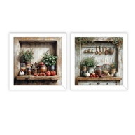 Kit 2 Quadros 18x18 cm Cozinha Vintage - Design Elegante para Gourmet e Bistrô - imagem 3