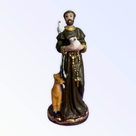 São Francisco de Assis - Escultura em Resina 7 cm | Detalhes Minuciosos e Pintura Artesanal - imagem 1