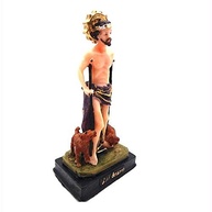 Escultura de São Lázaro em Resina 15 cm - Imagem Pintada à Mão com Detalhes Exclusivos - imagem 3
