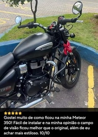 Retrovisor Ponta de Guidão Royal Enfield: Alumínio CNC, ABS, Ajustável e Alta Definição (Preto) - imagem 3