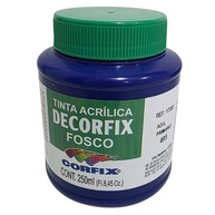 Tinta Acrílica Fosca 250ml DECORFIX Azul Primário - Alta Cobertura e Secagem Rápida - imagem 1