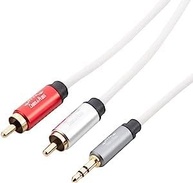 Cabo P2 para 2 RCA 3m Profissional - Som Impecável com Cobre OFC e Conectores Banhados a Ouro - imagem 1