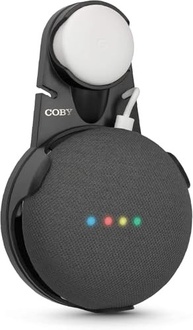 Suporte de Tomada Coby para Google Home Mini: Organização e Segurança | Preto - imagem 2