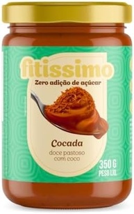 Cocada Fit Cremosa Zero Açúcar Zero Lactose Sem Glúten Fitissimo - 350g - imagem 2