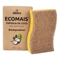 Esponja de Coco Ecomais Ákora - Limpeza Profunda Sustentável - imagem 1