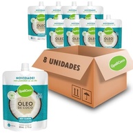 Kit c/ 8und Óleo de Coco Sem Sabor Sachê QUALICOCO 80ml - imagem 2