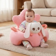 Almofada Infantil Coelha Baby - Apoio Ergonômico para Bebês Sentarem com Segurança - imagem 2