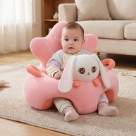 Almofada Infantil Coelha Baby - Apoio Ergonômico para Bebês Sentarem com Segurança - imagem 1