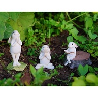 Coelhinho de Yoga Namaste em Resina - Decoração Encantadora para Jardim e Terrário - imagem 4