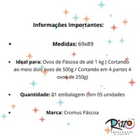 Folha Metalizada Páscoa: 5 Unidades Coelhinhos - imagem 2
