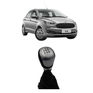 Manopla e Coifa Câmbio Esférica Prata para Novo Ford Ka 2015-2020 (5 Marchas) - imagem 1