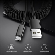 Cabo USB Coiled 2.4A: Carregamento Rápido e Durável - imagem 2