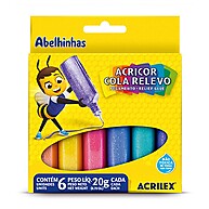 Cola Agricor Relevo 6 Cores 20g – Efeitos Decorativos Incríveis para Artesanato - imagem 1