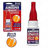 Cola Instantânea 10g 2 em 1 com Bico e Pincel – Prática e Versátil - imagem 1