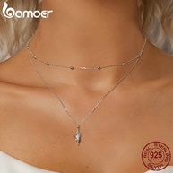 Colar Bamoer 925: Elegância Concha em Prata - imagem 1