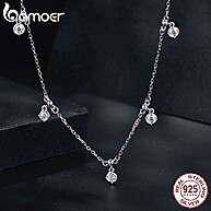 Colar Bamoer 925 Sterling com Moissanite – Elegância que Brilha - imagem 1