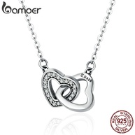 Colar Coração Bamoer 925: Amor em Prata Esterlina - imagem 1