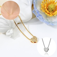 Colar Coração Folheado a Platina: Luxo e Delicadeza - imagem 1
