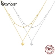Colar Coração Prata 925 Bamoer: Elegância Feminina - imagem 1