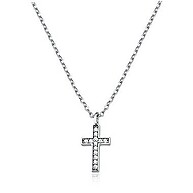 Colar de Cruz Prata 925 com Ródio: Elegância e Fé - imagem 1