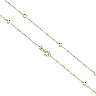 Colar de Ouro 18k com Cadeado e Bolinhas – Elegância Fina - imagem 1