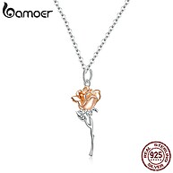 Colar de Prata 925 com Rosa Bamoer: Elegância Feminina - imagem 1