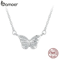 Colar de Prata Borboleta Bamoer 925: Elegância Feminina - imagem 1