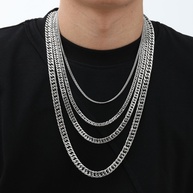 Colar Masculino Aço Inox: Elegância Simples - imagem 1