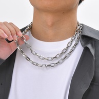 Colar Masculino Aço Inox Retangular: Estilo e Durabilidade - imagem 1