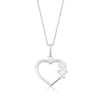 Colar Prata 925 Coração com Menina: Elegância! - imagem 1