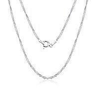 Colar Prata 925 Singapura 40cm: Elegância! - imagem 1