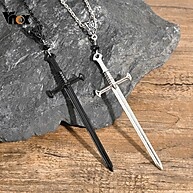 Colar Punk Rock com Espada e Cruz - Estilo Gótico para Homens - imagem 1