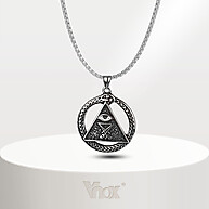 Colar Vnox Cobra e Olho de Deus – Estilo Gótico Masculino - imagem 1