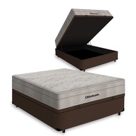 Cama Box com Baú Casal + Colchão Ortobom Airtech Springpocket - Conforto Premium com Espaço Extra - imagem 1