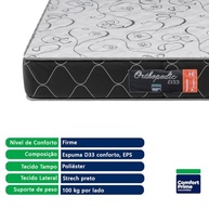 Colchão Solteiro Espuma D33 Semi Ortodédico 88x20x188cm | Conforto e Sustentação para Boas Noites - imagem 3