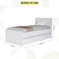 Bicama Solteiro Bibox com Colchões D33 Gold Sensor - Guarda-Costas - imagem 3
