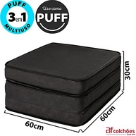 Puff Colchonete Dobrável 3 em 1 - Sofá Cama Solteiro com Espuma D20 | BF Colchões - imagem 4