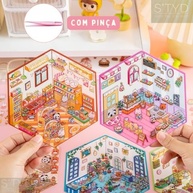 Kit Cenários Interativos 3D DIY - Coleção de Cenas com Adesivos Decorativos para Personalização Criativa - imagem 4