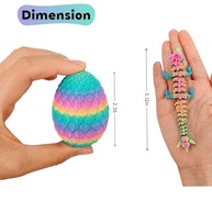 Conjunto de 12 Dragões de Cristal com Ovos Surpresa - Coleção Exclusiva em 3D com Glitter - imagem 4