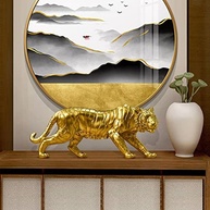 Estátua de Tigre Grande 41,5 cm - Decoração Elegante e Coleção Premium para Casa e Escritório - imagem 4
