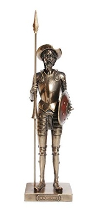 Estatueta de Bronze Fundido Dom Quixote com Lança 30 cm - Obra de Arte para Colecionadores - imagem 2