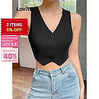Colete Cropped Lovito: Estilo e Conforto! - imagem 1