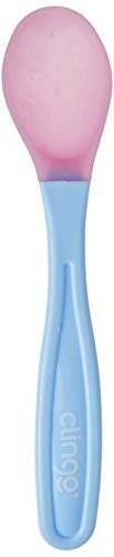 Prato com Divisória e Colher de Silicone Azul Clingo - Seguro, Ergonômico e Livre de BPA - imagem 5