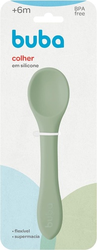 Colher em Silicone Infantil Super Macia e Flexível para Bebês a Partir de 6 Meses - Segura, Ergonômica e Livre de BPA - imagem 1